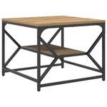 Table basse vidaXL avec étagère en chêne  51x50x40 cm  en bois d'ingénierie