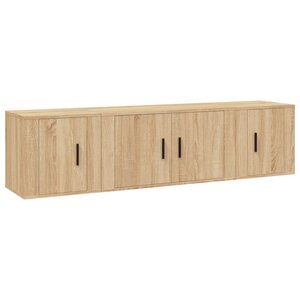 vidaXL Ensemble de meubles TV 3 Pièces Chêne sonoma Bois d'ingénierie