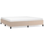 vidaXL Cadre de lit sans matelas cappuccino 200x200 cm similicuir