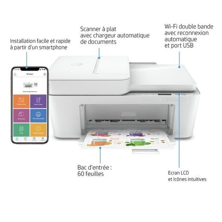 Imprimante, scanner et copieur couleur WiFi HP Deskjet Plus Ink