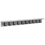 vidaXL Porte-manteau mural Gris béton 100 x 10.5 x 10.5 cm