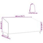 vidaXL Housse de meubles d'extérieur 200 x 100 x 89 cm