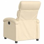 vidaXL Fauteuil inclinable Crème Tissu