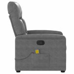vidaXL Fauteuil inclinable de massage gris foncé tissu microfibre
