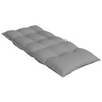 vidaXL Coussins de chaise à dossier haut lot de 2 gris tissu oxford