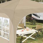 vidaXL Tente de fête pop-up 290 x 290 x 245 cm Crème