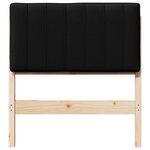 vidaXL Tête de lit capitonnée Marron et Noir 75 cm Pin massif