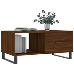 vidaXL Table basse chêne marron 90x50x40 cm bois d'ingénierie