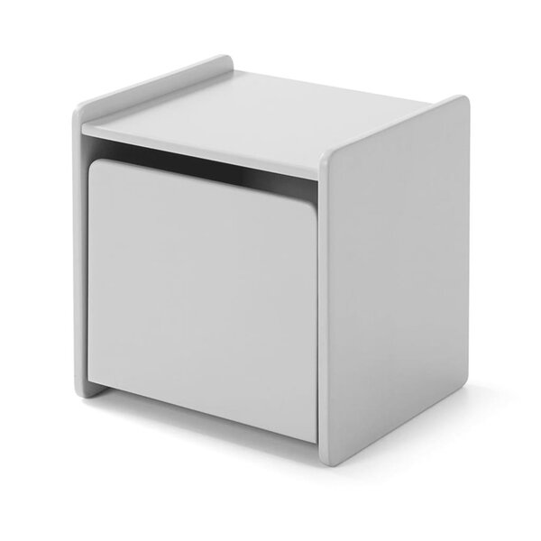 Vipack Table de chevet avec porte Kiddy Bois Gris froid