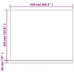 vidaXL Tissu de remplacement pour auvent rayures multicolores 4 5x3 5m