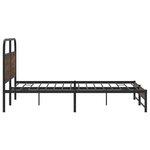 vidaXL Cadre de lit en métal sans matelas chêne marron 160x200 cm