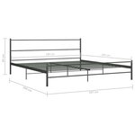 vidaXL Cadre de lit sans matelas gris métal 180x200 cm