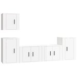 vidaXL Ensemble de meubles TV 5 Pièces Blanc brillant Bois d'ingénierie