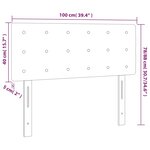 vidaXL Tête de lit à LED Marron Foncé 100x5x78/88 cm Tissu