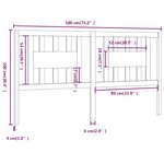 vidaXL Tête de lit Gris 186x4x100 cm Bois massif de pin