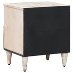 vidaXL Armoire de lit Blanc 40 x 33 x 46 cm Bois de mangue massif