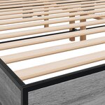 vidaXL Cadre de lit sonoma gris 160x200 cm bois d'ingénierie et métal