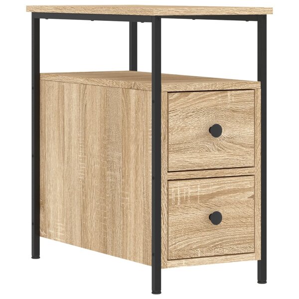 vidaXL Table de chevet chêne sonoma 30x60x60 cm bois d'ingénierie
