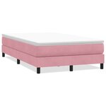vidaXL Sommier à lattes de lit sans matelas rose 120x210 cm velours