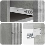 vidaXL Cabinet de chevet mural Gris béton 33 x 34 5 x 40 cm