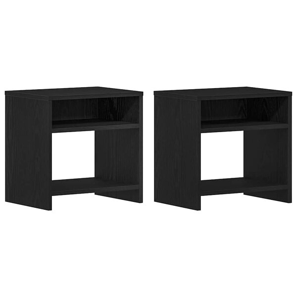 vidaXL Tables de chevet 2Pièces chêne noir 40x30x40cm bois d'ingénierie