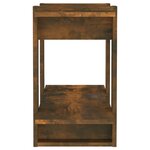 vidaXL Bibliothèque/Séparateur de pièce Chêne fumé 80x30x51 cm