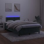 vidaXL Sommier à lattes de lit avec matelas LED vert foncé 120x190 cm
