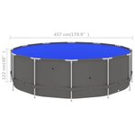 Vidaxl piscine avec cadre en acier 457x122 cm anthracite