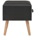 Vidaxl table de chevet noir 40x35x40 cm similicuir