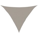 vidaXL Voile d'ombrage 160 g/m² triangulaire gris clair 5x5x6 m PEHD