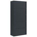 vidaXL Classeur anthracite 90x40x240 cm acier