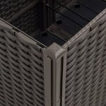 vidaXL Jardinière avec treillis marron 160x40x140 cm PP