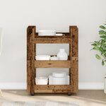 Chariot de cuisine vidaXL en bois ancien 60x45x80 cm en bois d'ingénierie