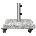 vidaXL Pied de parasol Gris 45 x 45 x 43 cm Granite et Acier