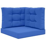 vidaXL Coussin de canapé d'extérieur 3 Pièces Bleu royal Polyester