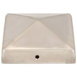 vidaXL Bouchons de poteau de clôture pyramidaux 6 Pièces Inox 81x81 mm