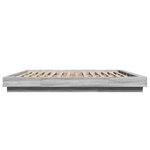 vidaXL Cadre de lit avec lumières LED sonoma gris 180x200 cm