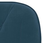 vidaXL Chaise pivotante de bureau Bleu Velours