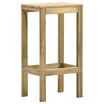 vidaXL Tabourets de bar de jardin lot de 2 Bois de pin imprégné