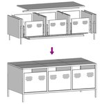 vidaXL Table basse rose 101 5x50x43 5 cm acier laminé à froid