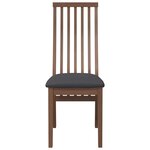 vidaXL Chaises à manger coussins 2 Pièces marron bois massif caoutchouc