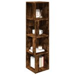 vidaXL Armoire d'angle Chêne fumé 33x33x132 cm Bois d'ingénierie
