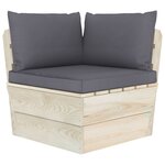 Vidaxl salon de jardin palette 6 pièces avec coussins épicéa imprégné