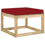 Vidaxl salon de jardin 9 pièces avec coussins bois de pin imprégné