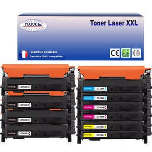 10 Toners compatibles avec Samsung CLT-404S pour Samsung XPress C480FW (Noire + Couleur) - T3AZUR