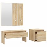 vidaXL Ensemble de meubles de couloir Chêne sonoma Bois d'ingénierie