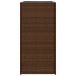 vidaXL Jardinière marron 40x40x80 cm résine tressée
