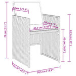 vidaXL Ensemble à manger de jardin et coussins 9 Pièces marron poly rotin