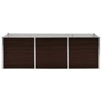 vidaXL Lit surélevé de jardin Marron 240x80x77 cm Acier galvanisé