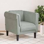 vidaXL Fauteuil gris clair Velours